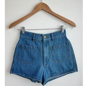 Mollusk Denim Shorts High Rise Blue Size XS